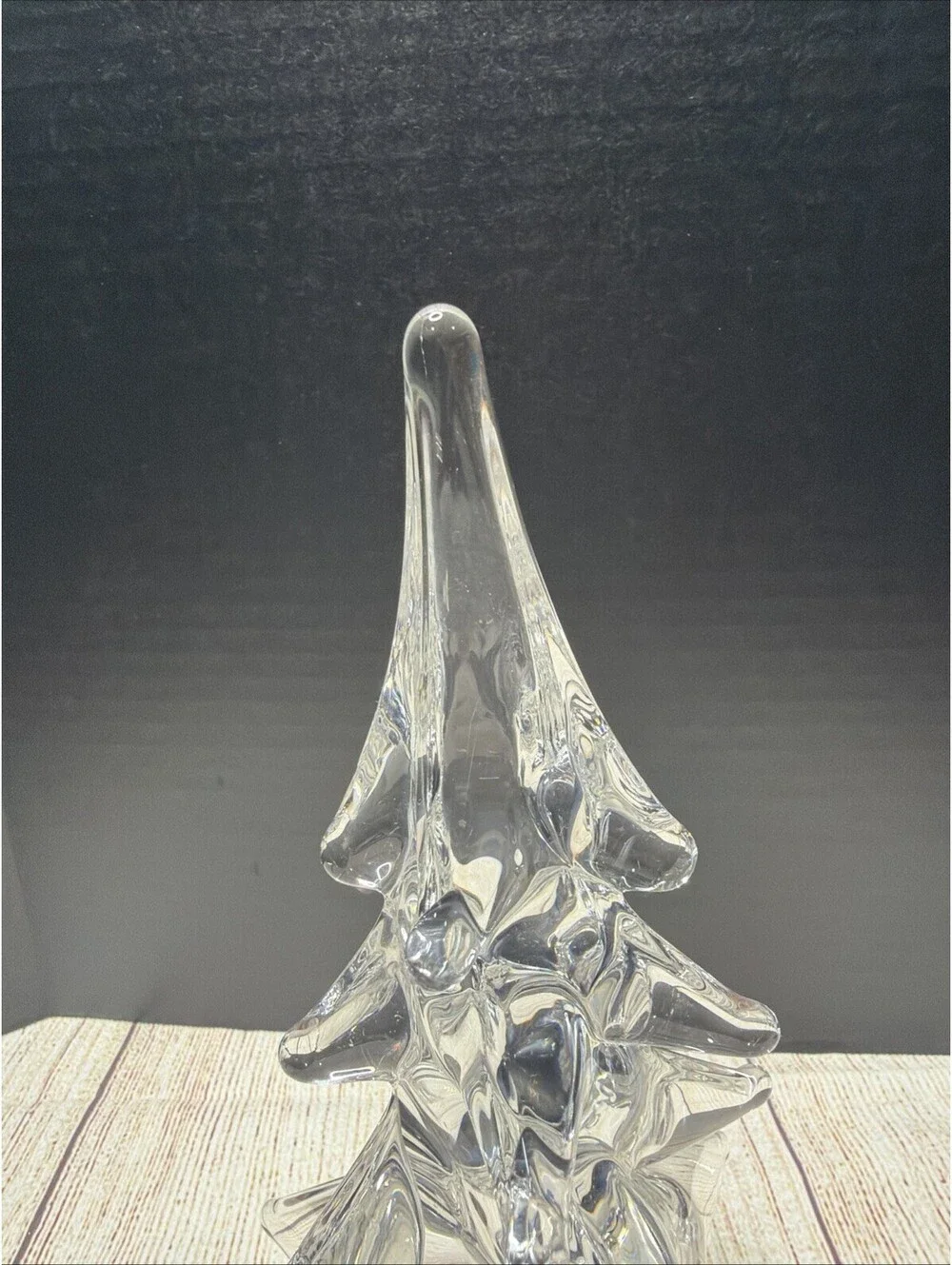 Vintage TasteSetter Sigma 10” 24% Lead Crystal Christmas Tree Made in Japan NL